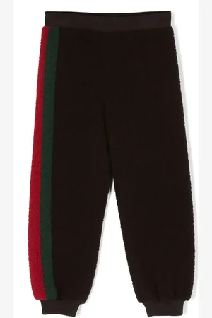 Gucci Web faux-shearling track pants