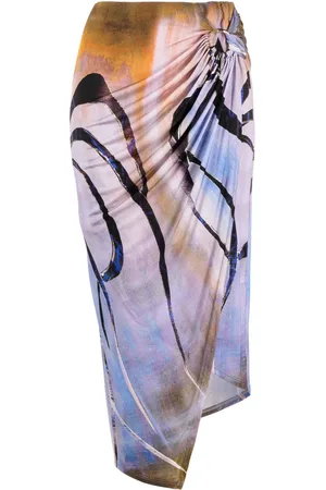 Louisa Ballou Asymmetric midi skirt