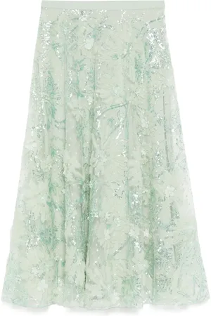 Zuhair Murad Floral-embellished skirt
