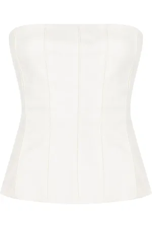 Gloria Coelho Twill cotton-blend corset top