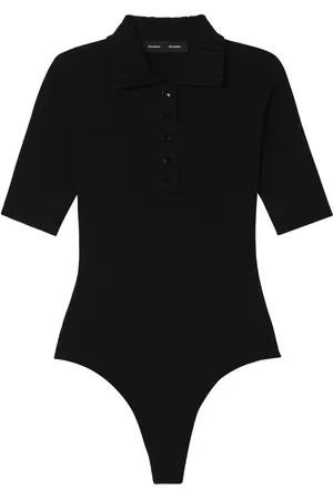 Proenza Schouler Short-sleeved knitted polo bodysuit
