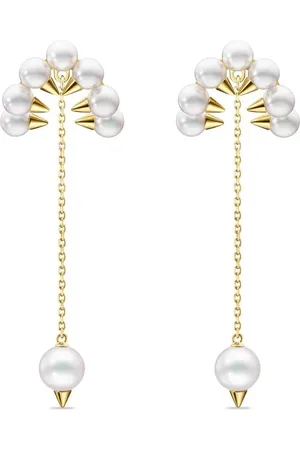 Tasaki 18kt yellow Collection Line Danger trap earrings
