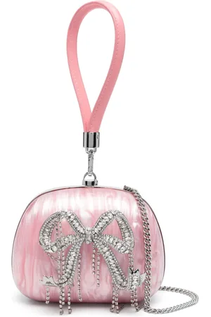 Self-Portrait Bow-appliqué clutch bag