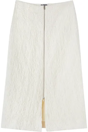 Jil Sander Textured-finish zip-up midi skirt