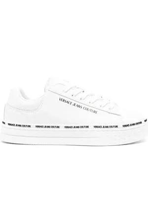 VERSACE Lace-up leather sneakers