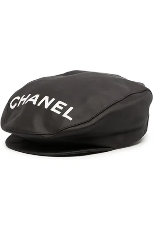 CHANEL 1990-2000s logo-print newsboy cap