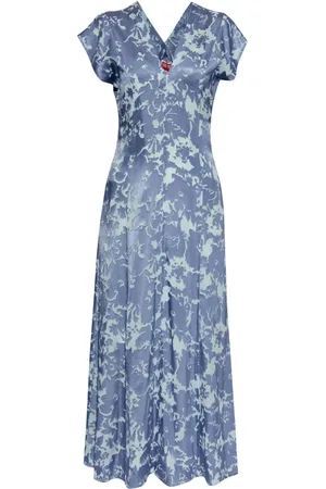 Kenzo Flower Camo satin maxi dress