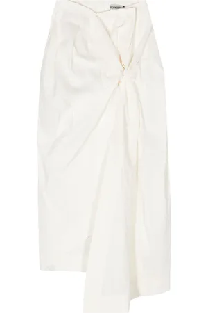 Issey Miyake Twist asymmetric midi skirt