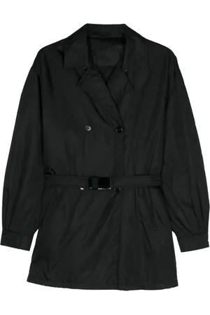 Prada 2000s double-breasted belted trench coat