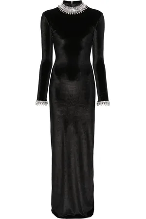 Atu Body Couture Crystal-embellished velvet gown