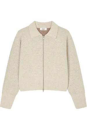 Studio Tomboy Classic-collar zip-up cardigan