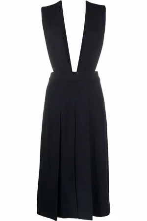 Comme des Garçons 2000s suspenders midi pleated skirt