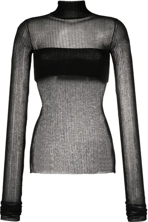 Quira High-neck ribbed top