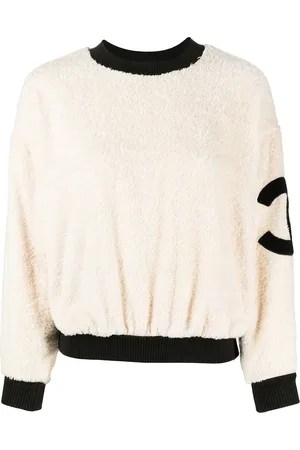 CHANEL 1990s Interlocking CC towelling jumper