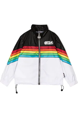 GCDS Logo-print zip-up jacket