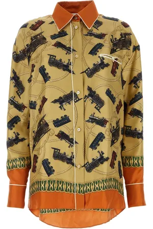 Bally Graphic-print oversized silk shirt
