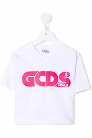 GCDS Logo-print cropped T-shirt
