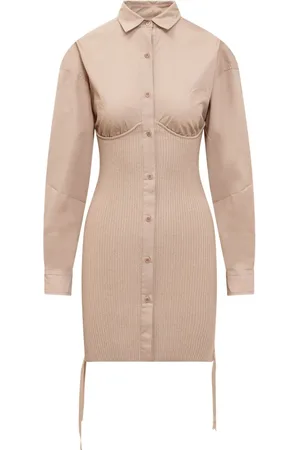 andre damo Ribbed mini dress