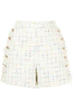 Edward Achour Paris Tweed-style sailor shorts