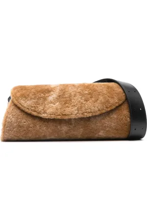Jil Sander Small Cannolo shearling shoulder bag
