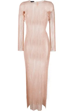 SANTA BRANDS Rhinestone-embellished sheer maxi-dress