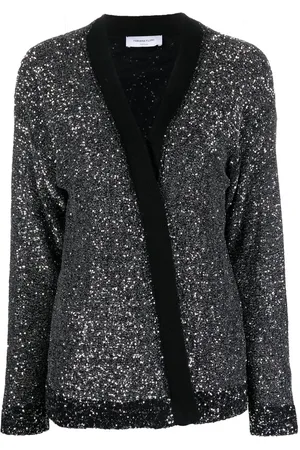 Fabiana Filippi Sequin-embellished open-front cardigan