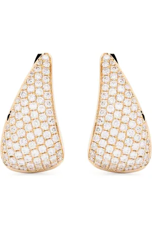 Anita 18kt yellow Claw diamond earrings
