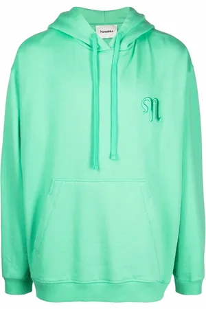Nanushka Logo drawstring organic cotton hoodie