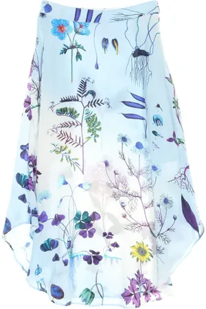 Stella McCartney 2010s floral-print silk skirt
