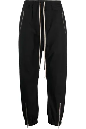 Rick Owens Zip-detail drawstring jersey joggers