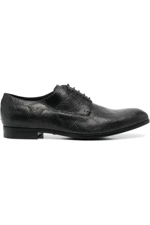 Emporio Armani Snakeskin-effect leather Derby shoes
