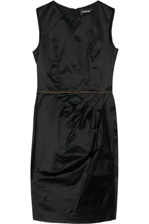 CHANEL 2000s draped silk dress