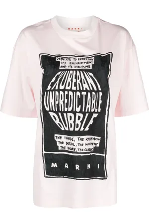 Marni Slogan-print cotton T-shirt