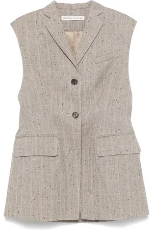 Mark Kenly Domino Tan Notched-lapels vest