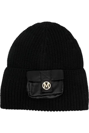 MONNALISA Pouch-embellished ribbed beanie hat