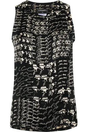 CHANEL 2006 pleated sleeveless top