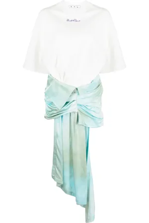 OFF-WHITE Draped-skirt minidress