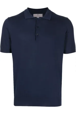 CANALI Fine-knit cotton polo shirt