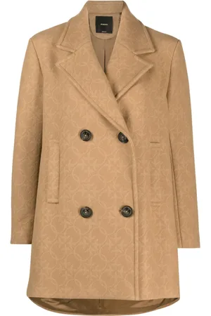 Pinko Double-breasted wool-blend coat