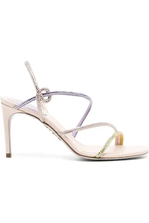 RENE CAOVILLA 90mm crossover-strap crystal-embellished sandals