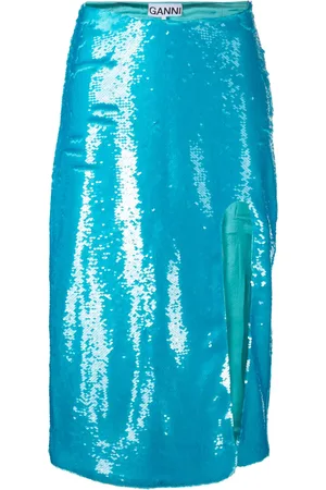 Ganni Sequin-embellished midi skirt