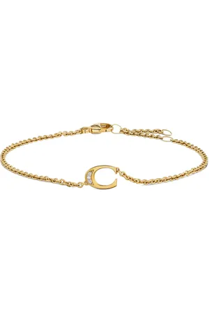 David Yurman 18K yellow Petite Pavé Initial diamond bracelet
