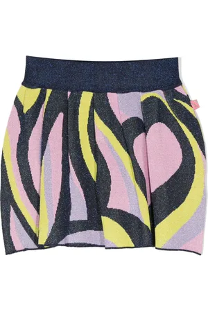 Billieblush Abstract-print knitted skirt