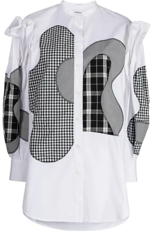 ENFÖLD Patchwork long-sleeved shirt