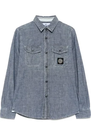 Stone Island Logo denim shirt
