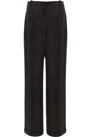 CHANEL 2002 wool-blend wide-leg trousers