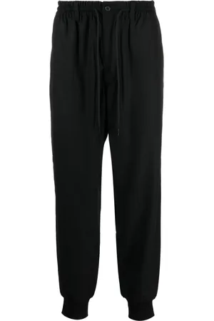 Y-3 Drawstring-waist tapered-leg trousers