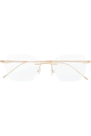 HUGO BOSS Square rimless optical glasses
