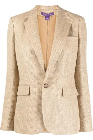 Ralph Lauren Kayli single-breasted herringbone blazer