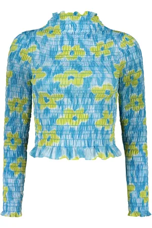 AMY CROOKES Printed long-sleeve top